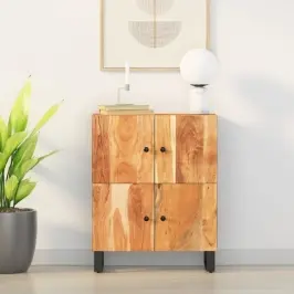 Kumode Ar 4 Durvīm, 60X33X75 Cm, Akācijas Masīvkoks Vidaxl