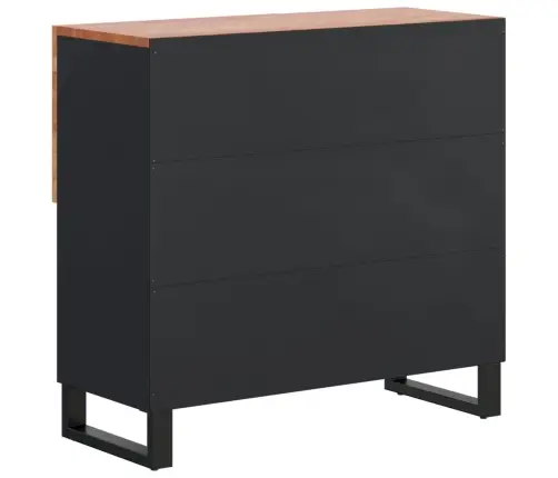 Kumode Ar 2 Durvīm, 80X33X75 Cm, Akācijas Masīvkoks Vidaxl