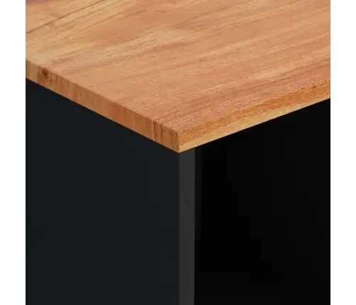 Kumode Ar 2 Durvīm, 80X33X75 Cm, Akācijas Masīvkoks Vidaxl