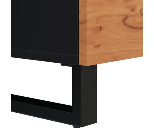 Kumode Ar 2 Durvīm, 80X33X75 Cm, Akācijas Masīvkoks Vidaxl