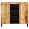 Kumode Ar 2 Durvīm, 90X33X75 Cm, Mango Masīvkoks Vidaxl