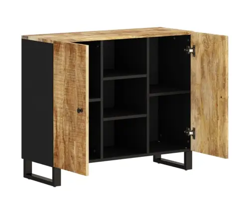 Kumode Ar 2 Durvīm, 90X33X75 Cm, Mango Masīvkoks Vidaxl
