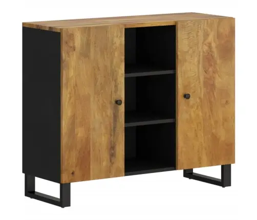 Kumode Ar 2 Durvīm, 90X33X75 Cm, Mango Masīvkoks Vidaxl