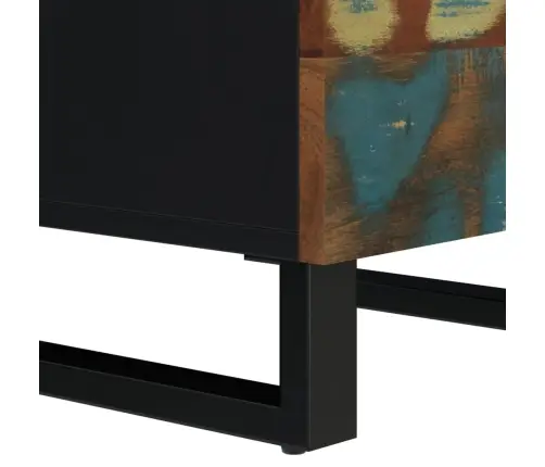 Komoda Su 3 Durelėmis, 40X33X110cm Perdirbta Mediena/Geležis