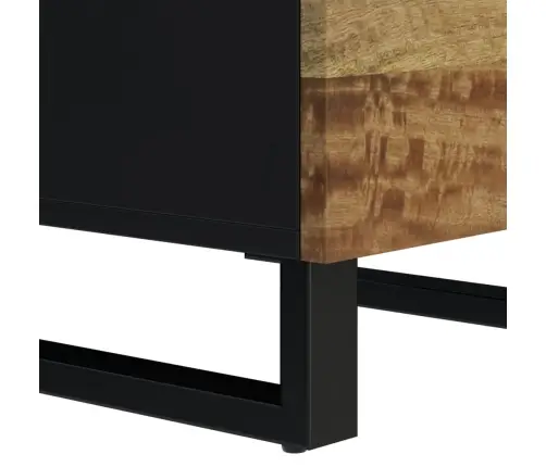 Kumode Ar 3 Durvīm, 40X33X110 Cm, Mango Masīvkoks, Dzelzs Vidaxl