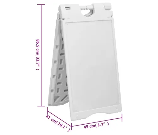 Pastatomas Šaligatvio Stovas, Pilkas, 45X7X84,5cm Hdpe