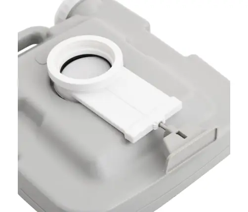 Portatīvā Kempinga Tualete, Pelēka Un Balta, 10+10 L, Hdpe Vidaxl