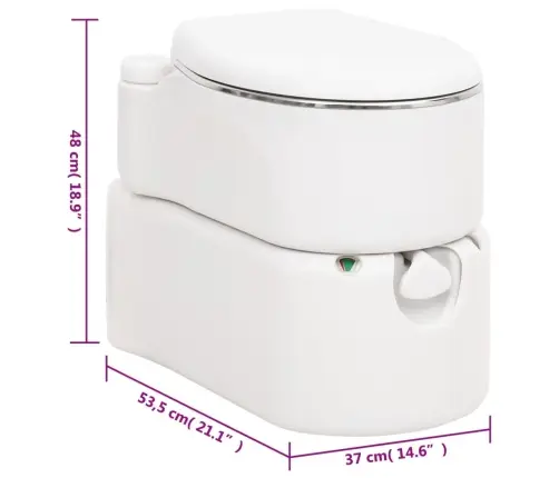 Integreeritav Matkatualett, Valge, 24+17 L, Hdpe Ja Teras