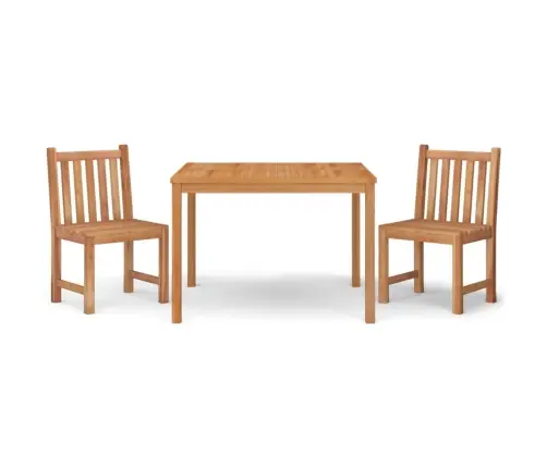 3-Daļīgs Dārza Mēbeļu Komplekts, Masīvs Tīkkoks Vidaxl