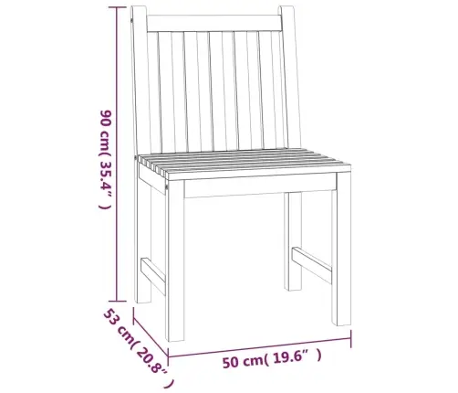 3-Daļīgs Dārza Mēbeļu Komplekts, Masīvs Tīkkoks Vidaxl