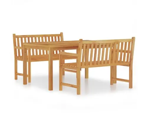 3-Daļīgs Dārza Mēbeļu Komplekts, Masīvs Tīkkoks Vidaxl