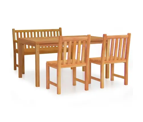 4-Daļīgs Dārza Mēbeļu Komplekts, Masīvs Tīkkoks Vidaxl