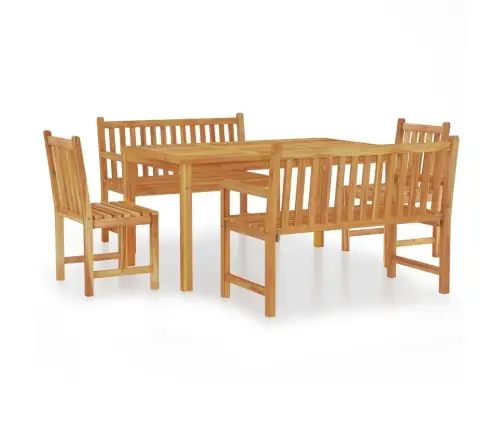 Piecdaļīgs Dārza Mēbeļu Komplekts, Masīvs Tīkkoks Vidaxl