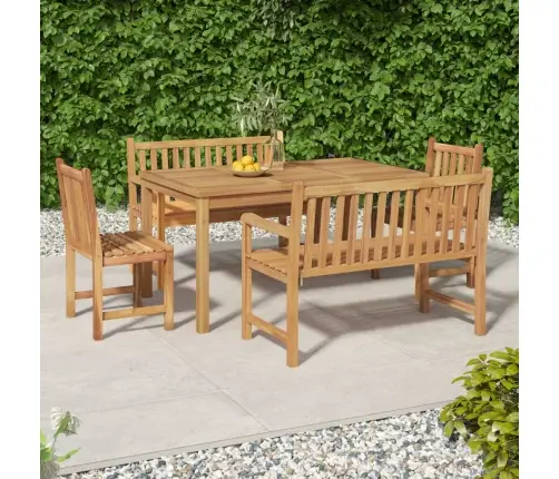 Piecdaļīgs Dārza Mēbeļu Komplekts, Masīvs Tīkkoks Vidaxl