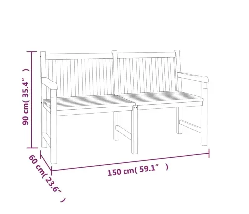3-Daļīgs Dārza Mēbeļu Komplekts, Masīvs Tīkkoks Vidaxl