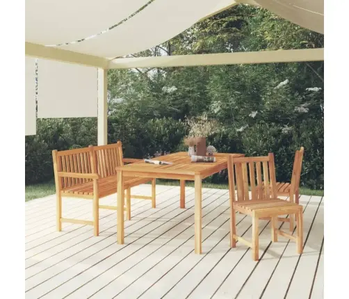 4-Daļīgs Dārza Mēbeļu Komplekts, Masīvs Tīkkoks Vidaxl