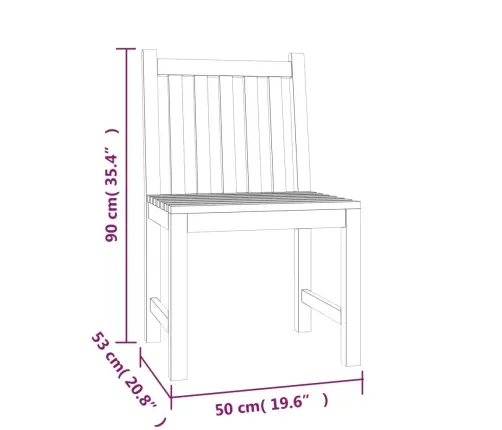 Piecdaļīgs Dārza Mēbeļu Komplekts, Masīvs Tīkkoks Vidaxl