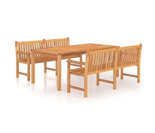 3-Daļīgs Dārza Mēbeļu Komplekts, Masīvs Tīkkoks Vidaxl