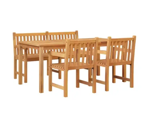 4-Daļīgs Dārza Mēbeļu Komplekts, Masīvs Tīkkoks Vidaxl