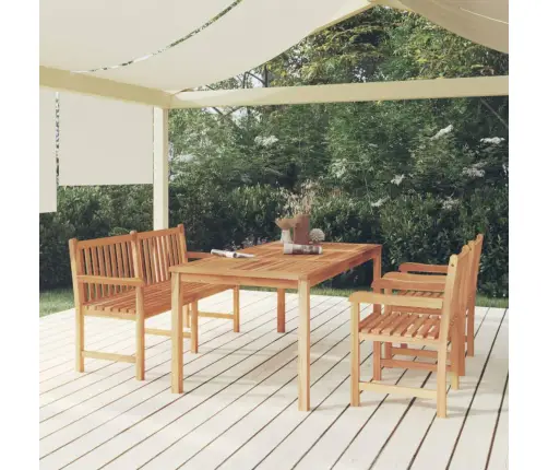 4-Daļīgs Dārza Mēbeļu Komplekts, Masīvs Tīkkoks Vidaxl