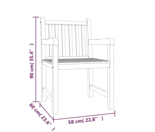5-Osaline Aiamööbli Komplekt, Tiikpuu