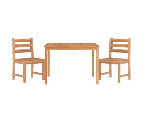 Sodo Valgomojo Baldų Komplektas, 3 Dalių, Tikmedžio Masyvas