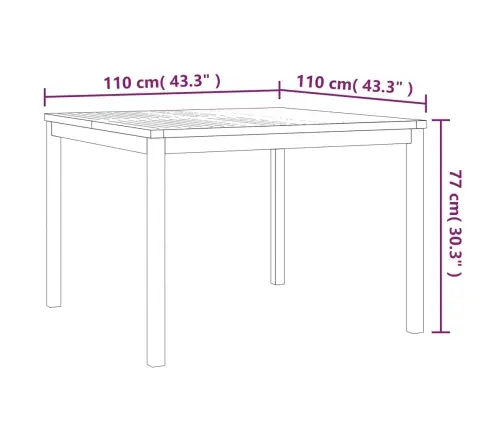 Sodo Valgomojo Baldų Komplektas, 3 Dalių, Tikmedžio Masyvas