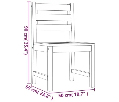 7-Daļīgs Dārza Mēbeļu Komplekts, Masīvs Tīkkoks Vidaxl