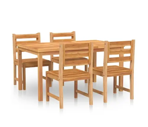 Piecdaļīgs Dārza Mēbeļu Komplekts, Masīvs Tīkkoks Vidaxl