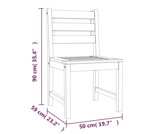 7-Daļīgs Dārza Mēbeļu Komplekts, Masīvs Tīkkoks Vidaxl