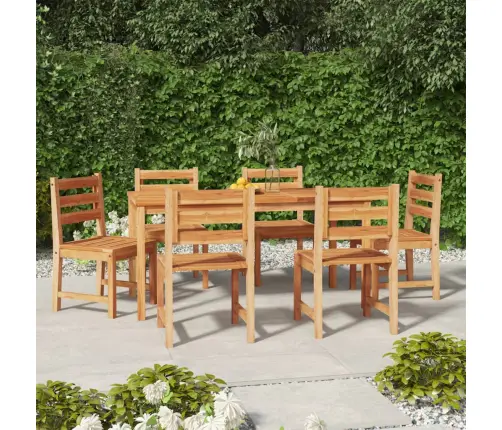 7-Daļīgs Dārza Mēbeļu Komplekts, Masīvs Tīkkoks Vidaxl