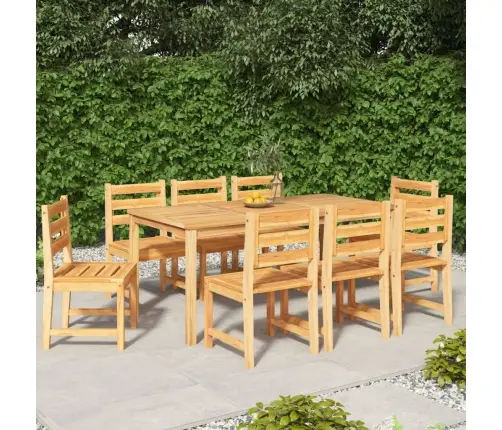 9-Daļīgs Dārza Mēbeļu Komplekts, Masīvs Tīkkoks Vidaxl