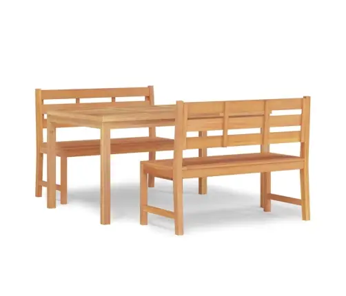 3-Daļīgs Dārza Mēbeļu Komplekts, Masīvs Tīkkoks Vidaxl