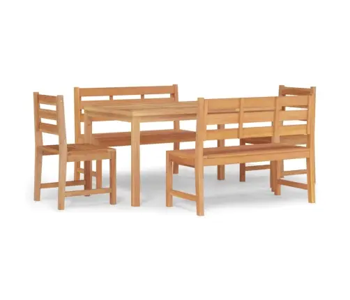 Piecdaļīgs Dārza Mēbeļu Komplekts, Masīvs Tīkkoks Vidaxl