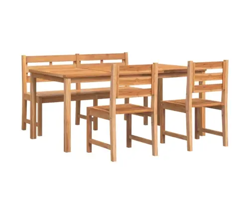 4-Daļīgs Dārza Mēbeļu Komplekts, Masīvs Tīkkoks Vidaxl