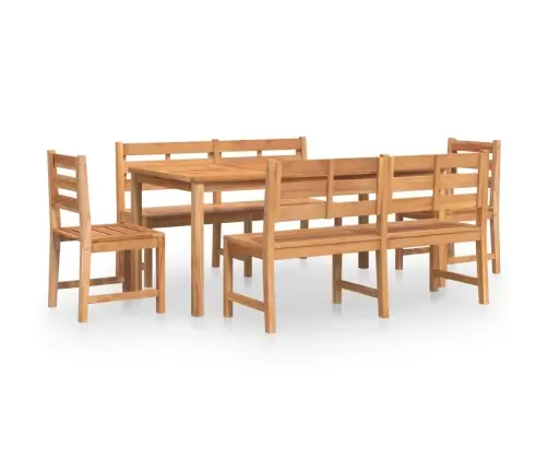 Piecdaļīgs Dārza Mēbeļu Komplekts, Masīvs Tīkkoks Vidaxl