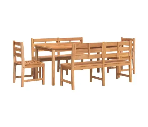 Piecdaļīgs Dārza Mēbeļu Komplekts, Masīvs Tīkkoks Vidaxl