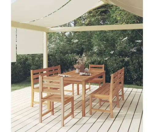 Piecdaļīgs Dārza Mēbeļu Komplekts, Masīvs Tīkkoks Vidaxl