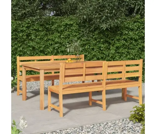 3-Osaline Aiamööbli Komplekt, Tiikpuu