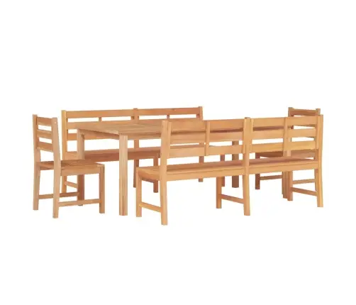 Piecdaļīgs Dārza Mēbeļu Komplekts, Masīvs Tīkkoks Vidaxl