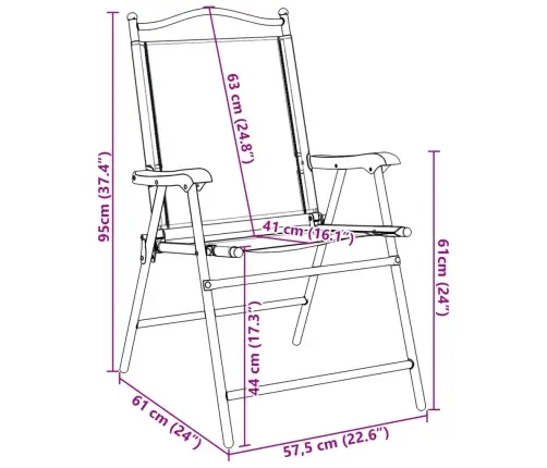 Saliekami Dārza Krēsli, 4 Gab., Pelēki, Tērauds Un Tekstilēns Vidaxl