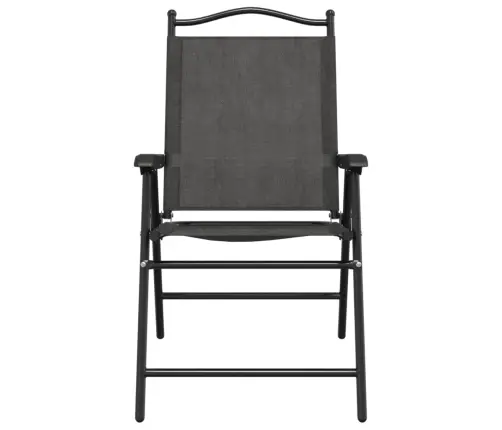 Saliekami Dārza Krēsli, 4 Gab., Pelēki, Tērauds Un Tekstilēns Vidaxl