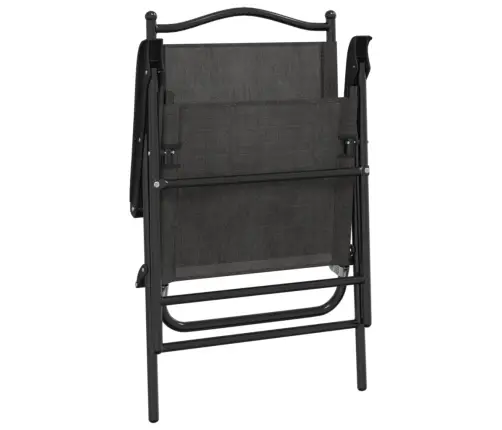 Saliekami Dārza Krēsli, 4 Gab., Pelēki, Tērauds Un Tekstilēns Vidaxl