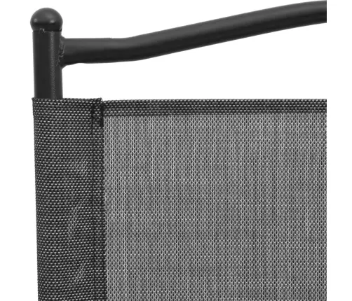 Saliekami Dārza Krēsli, 4 Gab., Pelēki, Tērauds Un Tekstilēns Vidaxl