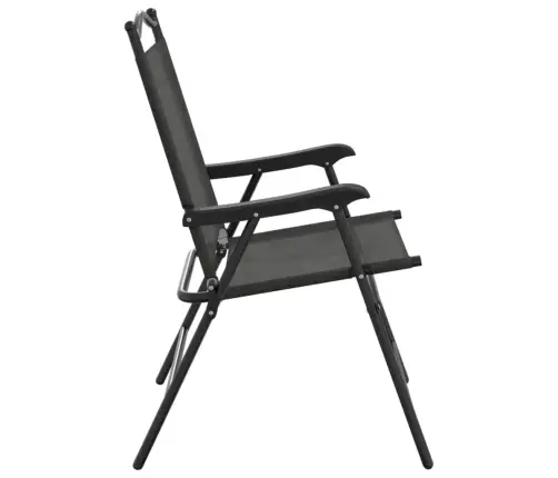 Saliekami Dārza Krēsli, 8 Gab., Pelēki, Tērauds Un Tekstilēns Vidaxl