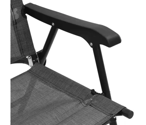 Saliekami Dārza Krēsli, 8 Gab., Pelēki, Tērauds Un Tekstilēns Vidaxl