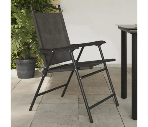 Saliekami Dārza Krēsli, 8 Gab., Pelēki, Tērauds Un Tekstilēns Vidaxl