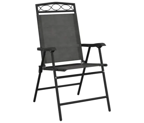 Saliekami Dārza Krēsli, 8 Gab., Pelēki, Tērauds Un Tekstilēns Vidaxl Saliekami Dārza Krēsli, 8 Gab., Pelēki, Tērauds Un Tekstilēns Vidaxl