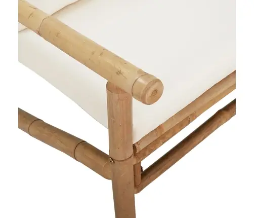 3-Daļīgs Dārza Atpūtas Mēbeļu Komplekts Ar Matračiem, Bambuss Vidaxl