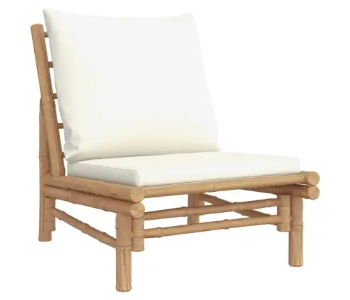 5-Daļīgs Dārza Atpūtas Mēbeļu Komplekts Ar Matračiem, Bambuss Vidaxl